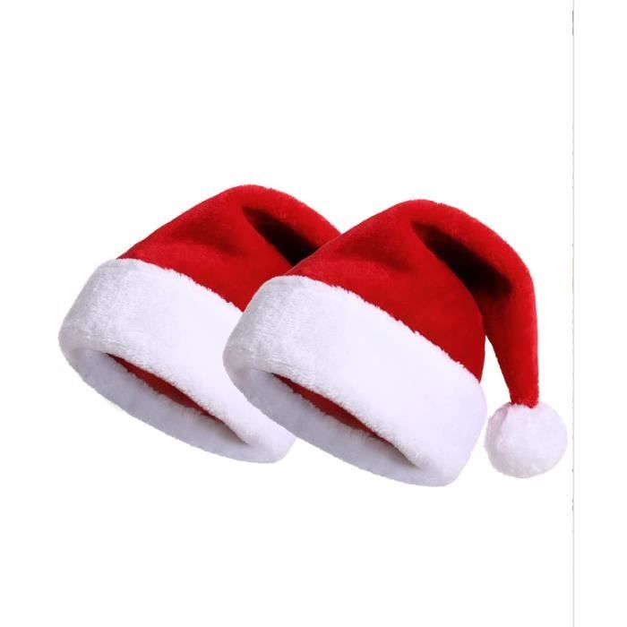 Chapeau De Noël Pour Adulte - Chapeau De Père Noël En Peluche De Luxe Chapeau De Noël Pour Adulte - Chapeau De Père Noël En Peluche De Luxe