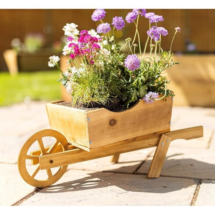 Bac Carré En Bois Douglas Pour Plante, L 40 X 40 X H 36 Cm - 5