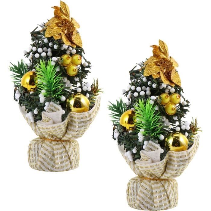 60 Pièces Mini Sapins De Noël Artificiels Colorés - Décoration Table Et Paysage Hivernal
