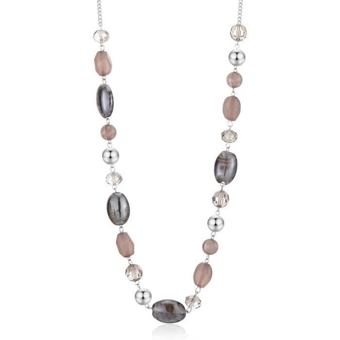 Collier Long Perles Et Coquillages FULU AUTUMN - Bijou Argent Avec Cristaux | Style Bohème | Cadeau Femme