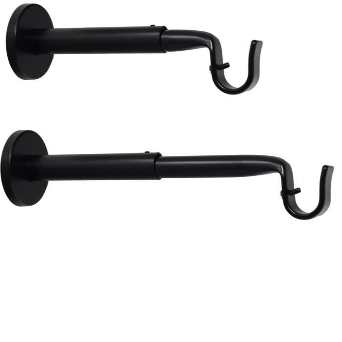 Support Tringle à Rideaux Extra Large SANS PERÇAGE - Adhésif Puissant Ou Vis - 9kg De Charge - 6 Pièces