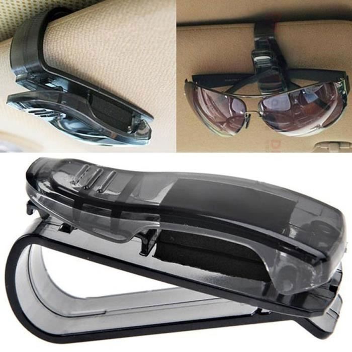 Pince Porte Lunette Pare soleil Support Pince Plastique Clip Auto Voiture