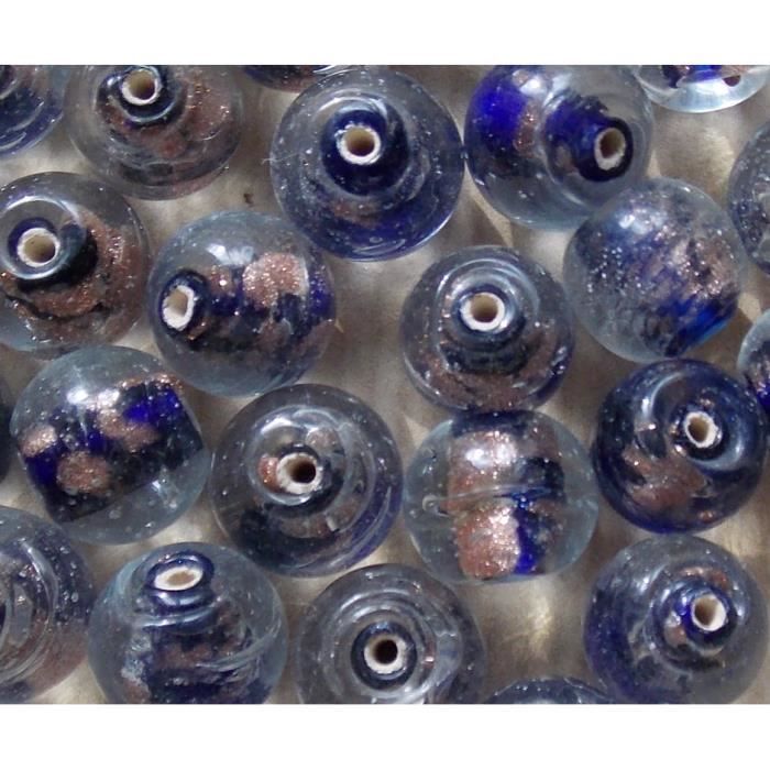 1 lot de perles en verre façon MURANO lampwork fait main au choix
