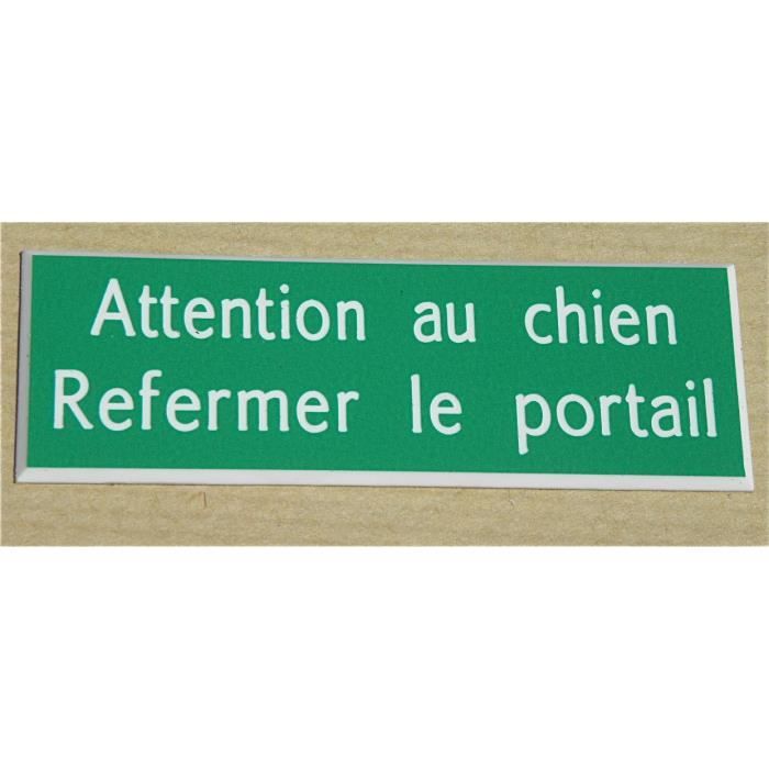 plaque gravée ATTENTION AU CHIEN épaisseur 1,6 mm 2 versions petit format plaque gravée ATTENTION AU CHIEN épaisseur 1,6 mm 2 versions petit format