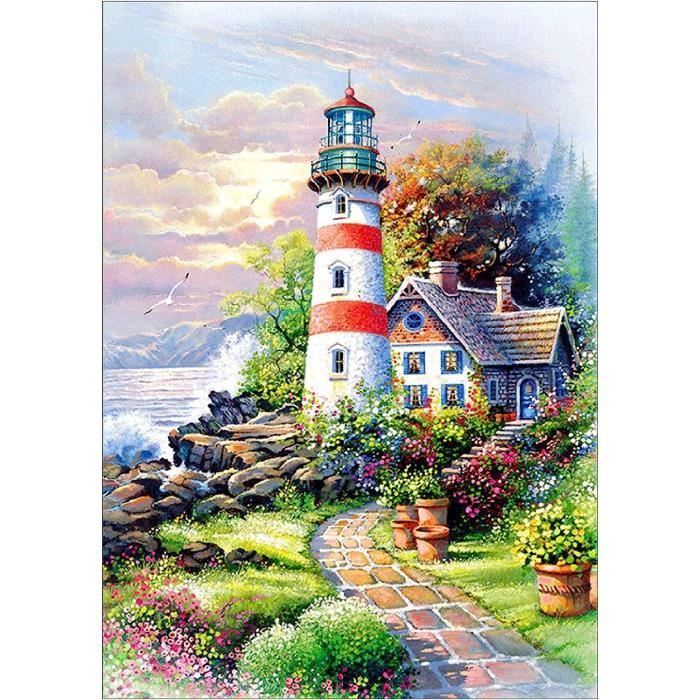 KEYIFA Couple Plage Peinture par Numéros pour Adulte Avec Cadre, Kits de Peinture au Numéro avec Acrylique et Pinceaux, DIY Creatif Toile Painting
