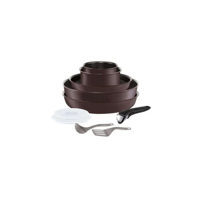 TEFAL  L6559802 Ingenio 5 CHEF Set de Po&ecirc;les/Casseroles Aluminium Noir 26 cm