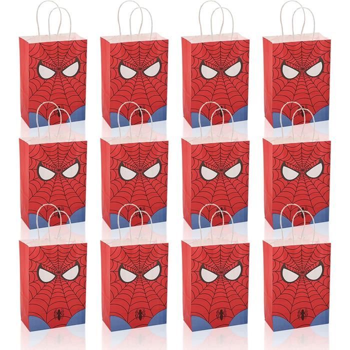 Sacs en Papier, Sacs de bonbons Spiderman, Sacs de Faveur de Fête, Sacs