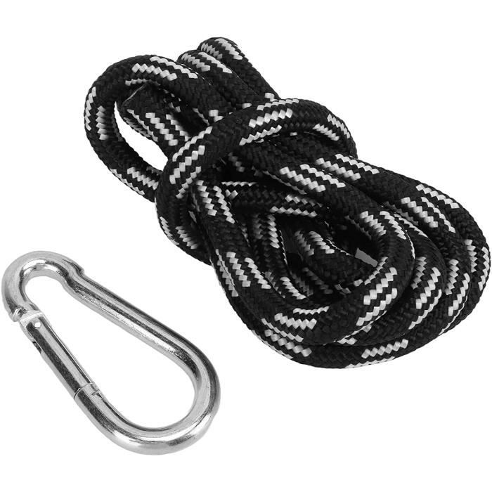 Lot de 2 sangles avec boucle - 25 mm x 2,5 m - Noir