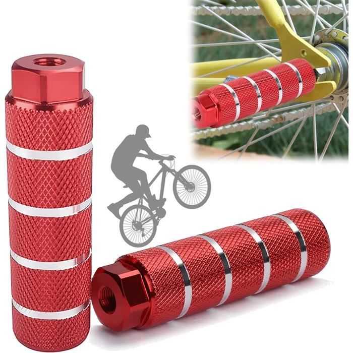2 Pieces Pedales Arriere pour BMX Pegs VTT Repose Pieds Cylindriques pour Velos BMX Essieu Avant Antiderapant en Alliage A254 Cdiscount Sport