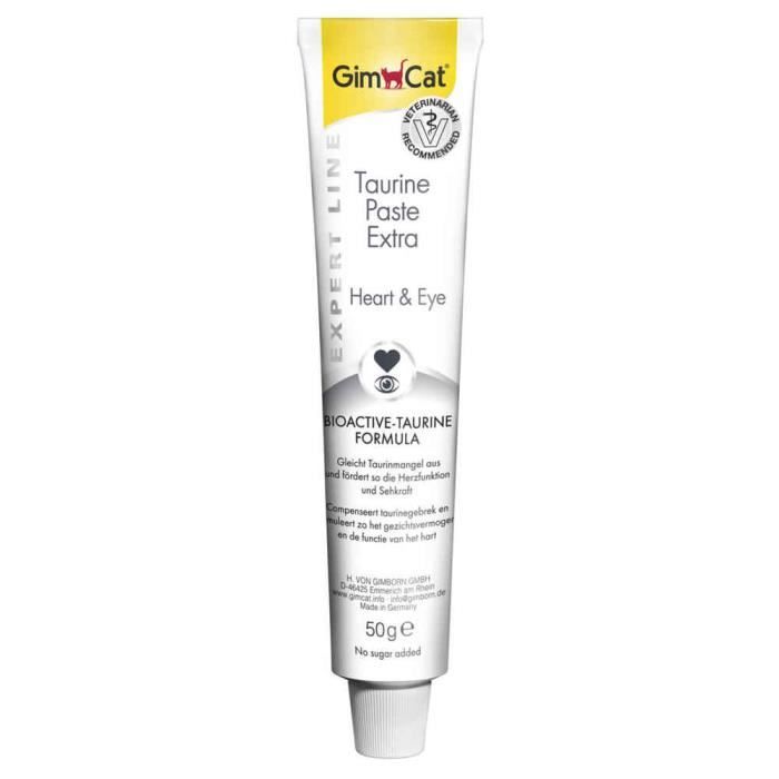 Complément nutritionnel - GimCat - Pâte Bioactive-Taurine Extra - 50g - Pour chats adultes - 50g