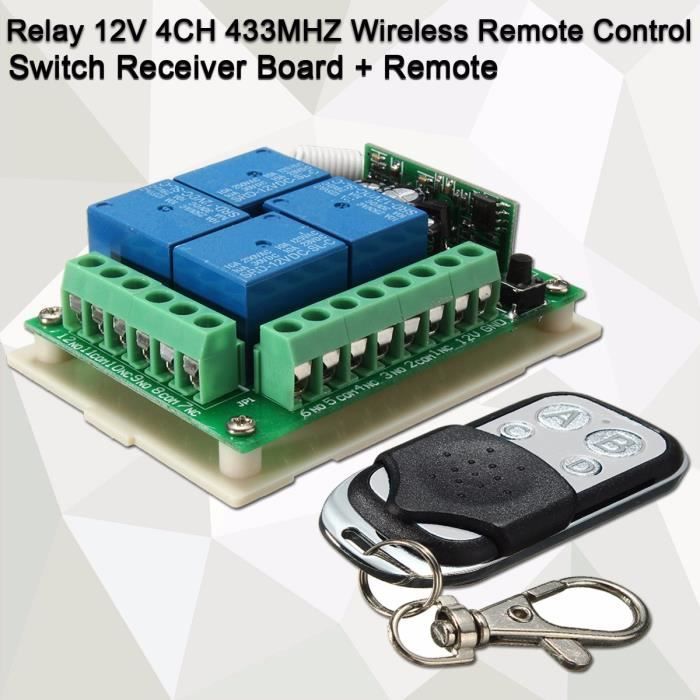 2 canaux 433 M radio-relais-telerupteur Récepteur 3 touches-Télécommande 