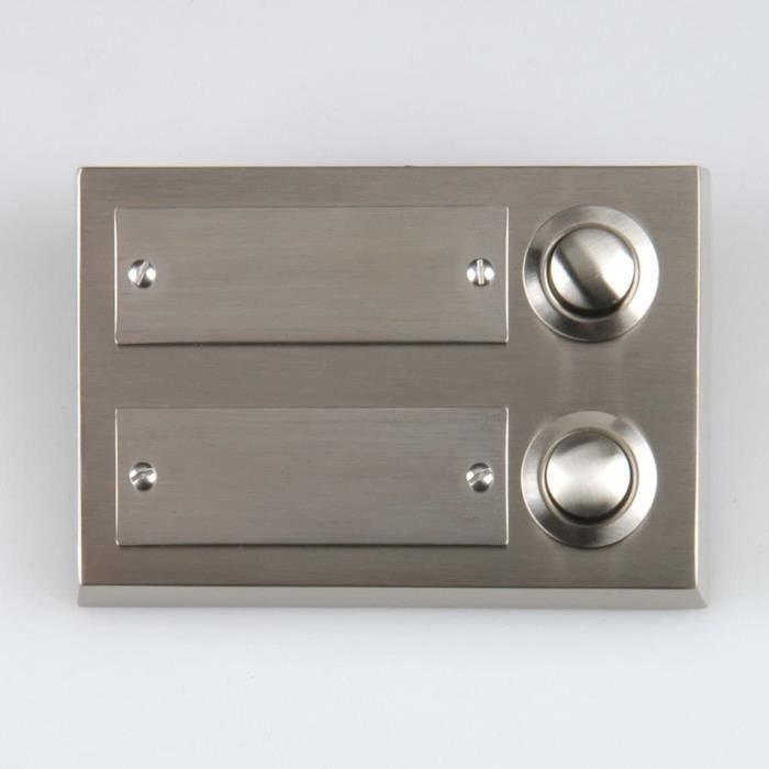 Panneau De Sonnette En Acier Inoxydable, Panneau De Sonnette Avec Bouton, Bouton Poussoir De