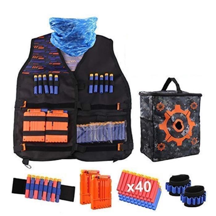 Gilet Tactique Enfant Camouflage – Nylon, 6 Poches, Taille S, Pour Jeux De Rôle Et Airsoft
