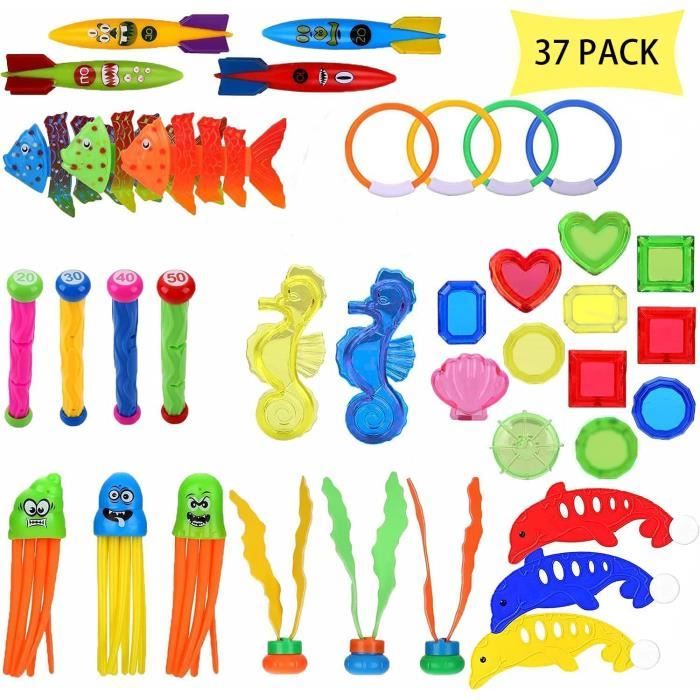 Picysa Lot de 3 Jouets D'algues pour Enfants Amusants à Nager, Jouets D'entraînement de Plongée Colorés pour Jouer sous l'eau, Fabriqués en Plastique Durable Non Toxique, Longueur 16 Cm/6,3 Pouces