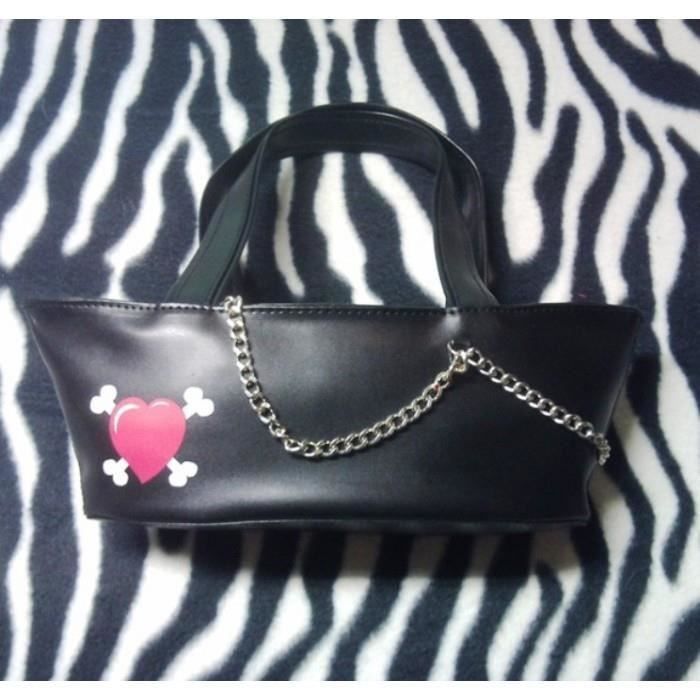 sac a main rockabilly bateau coeur et os pirate style rockab