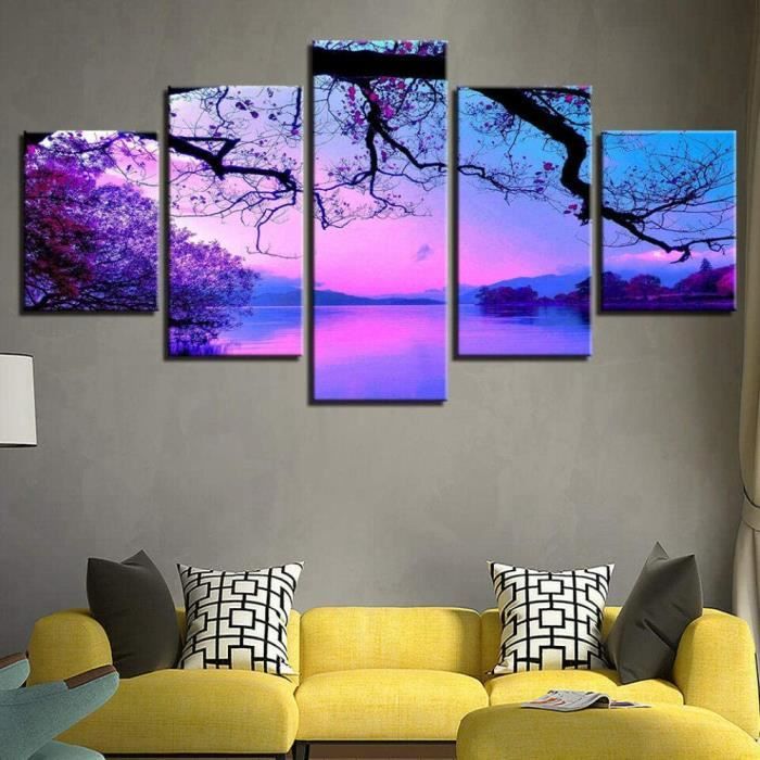 Impression sur toile tableau sur toile châssis vert paysage forêt
