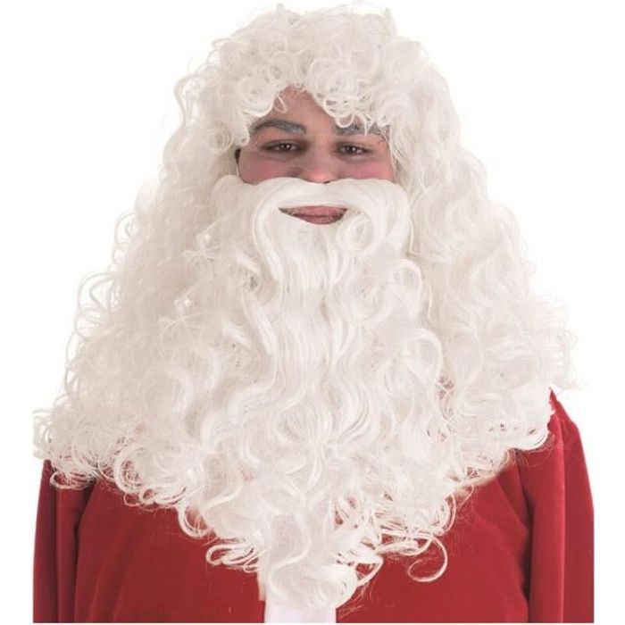 2 En 1 - Kit Barbe Du Père Noël Avec Perruque - Barbe Du Père