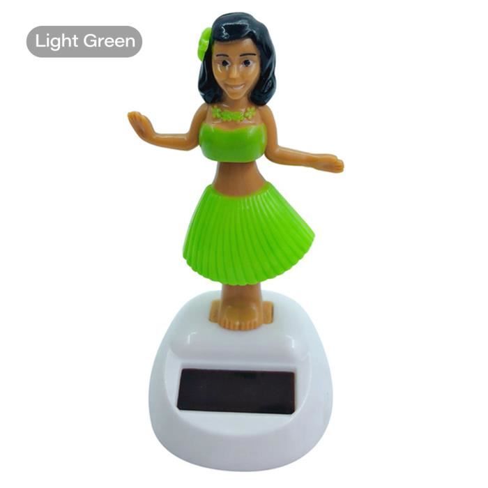 Vert clair - Figurine Tahitienne Solaire Danseuse Pour Tableau De Bord