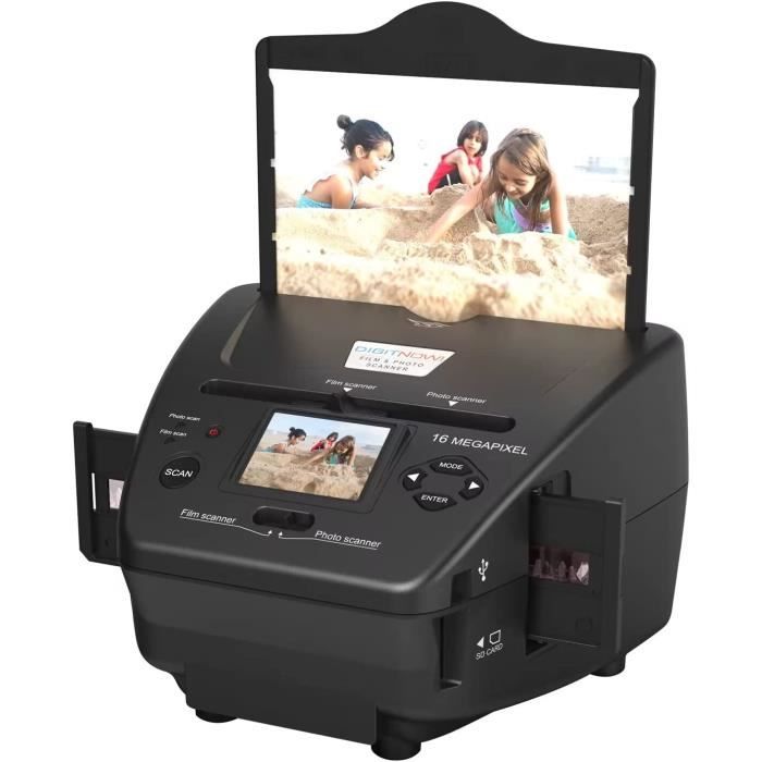 16MP Film Scanner, MultiScanner pour Photos, Cartes Postales, Diapositives et négatifs