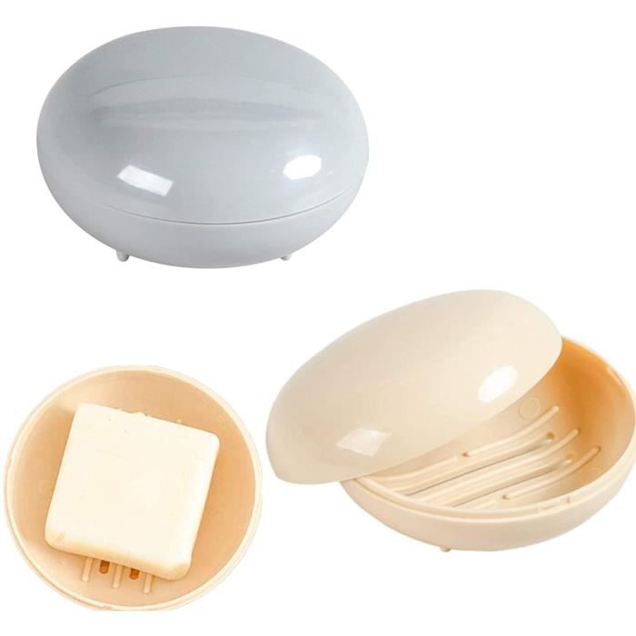 2Pcs Boîte Savon Voyage - Porte-Savon Étui Avec Couvercle Verrouillable | Camping Maison