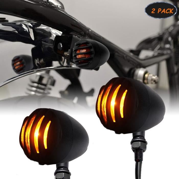 4x moto universel 9 LED clignotant indicateur lumière clignotant lampe  ambre lumière rouge - Cdiscount Auto