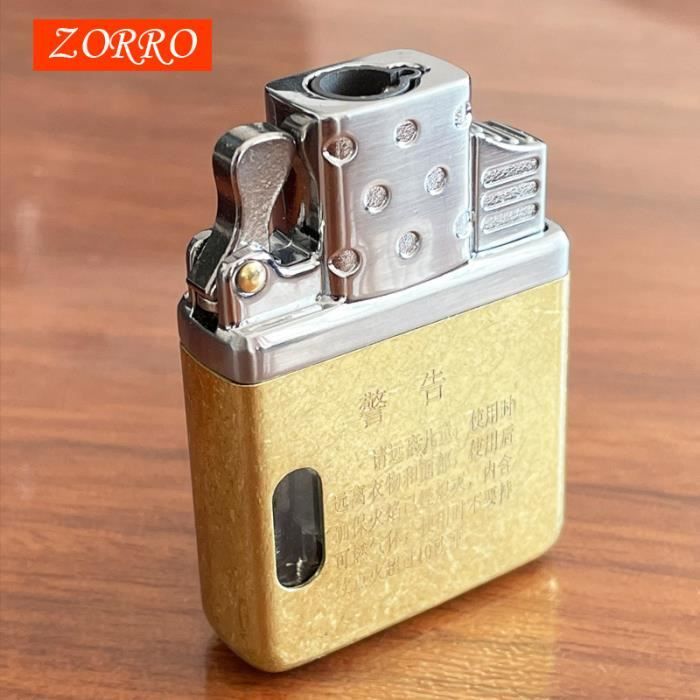 Briquet Cigare 5 En 1 LIHTUN - Double Torche, Porte-Cigare, Coupe-V, Poinçon Et Aiguille De Tirage - Marron (Butane Non Inclus)