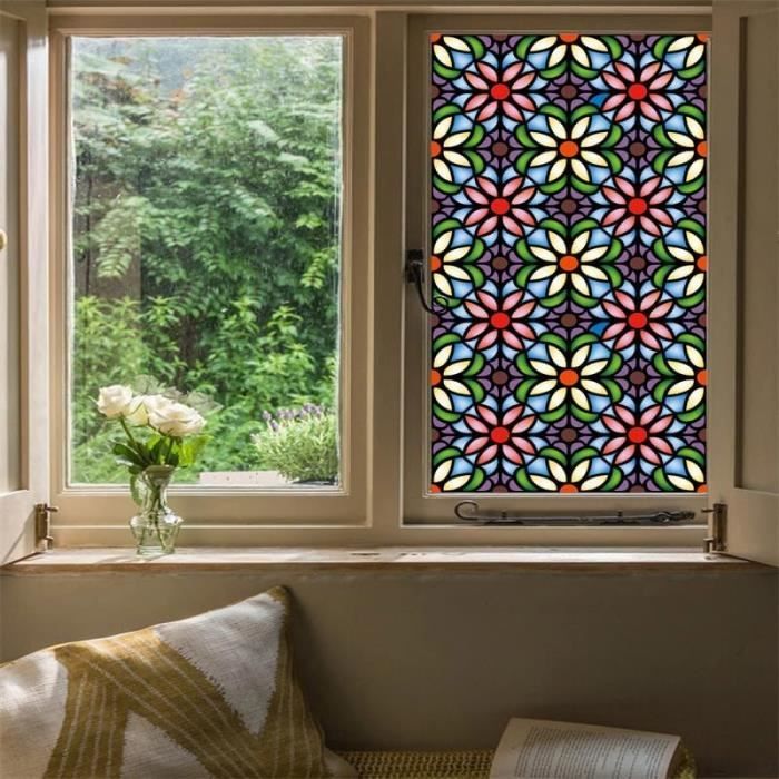 Blumtal Film Fenêtre Anti Regard Adhésif 44.5 X 200 Cm - Effet Verre Dépoli