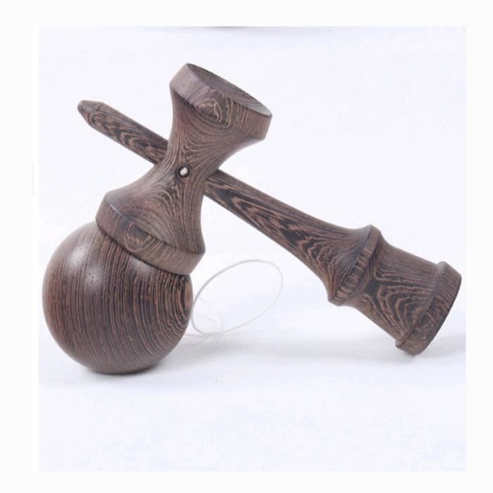 Jouet Kendama Extérieur - Ballon D'adresse En Hêtre, Design Noir Et Bleu, Pour Enfants Et Adultes
