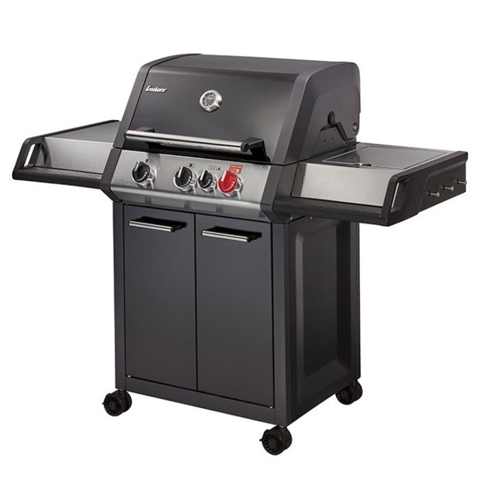 Barbecue Monroe Black Pro 3K Turbo - - 3 br&ucirc;leurs dont 1 Turbo Zone - 1 br&ucirc;leur lat&eacute;ral