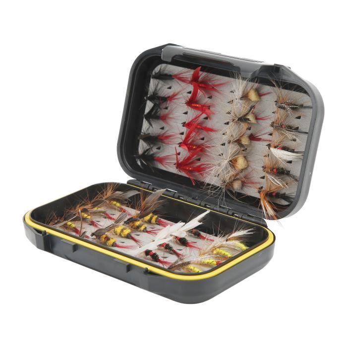 Lot de 16 mouches pour pêche à la carpe, à la truite et au rouget imitation pain avec coffret Taille 4 - 12