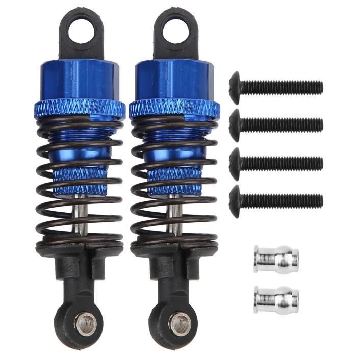 Amortisseur Métal Pour Voiture RC 1/16 – 70 Mm – Lot De 2 – Bleu – Sans Huile