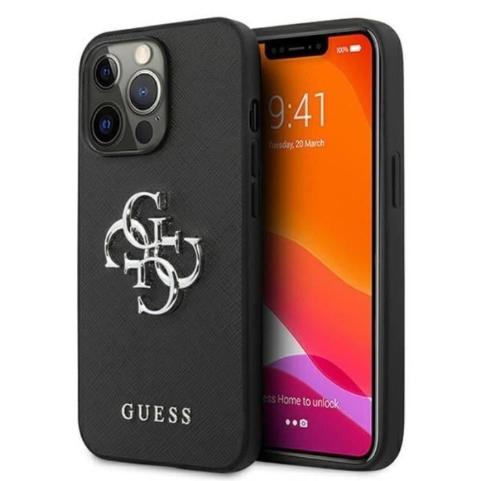 Coque Guess Pour IPhone 11 Collection Saffiano Noir - Avec MagSafe