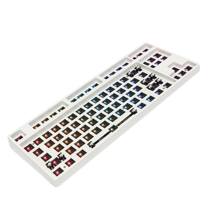 Clavier Fidget avec Lumière LED - Porte Clé Drôle pour Décompression, Décoration et Soulager Le Stress - Jouet Bouton Clicker pour Passer Le Temps