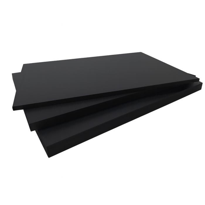 Panneau fibre composite plat et lisse (2 coloris) - L: 250 cm - l: 122 cm - E: 10 mm - Noir