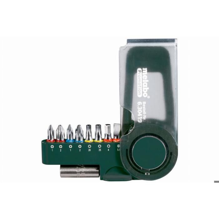 Coffret dembouts Metabo 630419000 9 pièces Acier chrome vanadium Type PH
