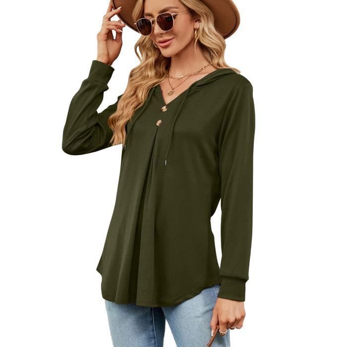 Pull vert militaire femme best sale