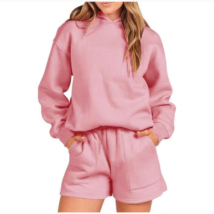 Survetement top femme rose