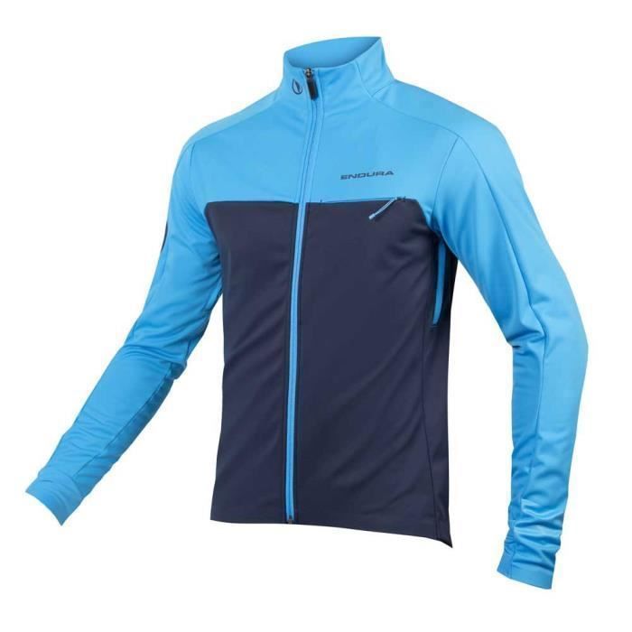 Maillot/Veste Cyclisme Endura Homme – Manches Longues, Full Zip, Taille L (Orange/Gris)