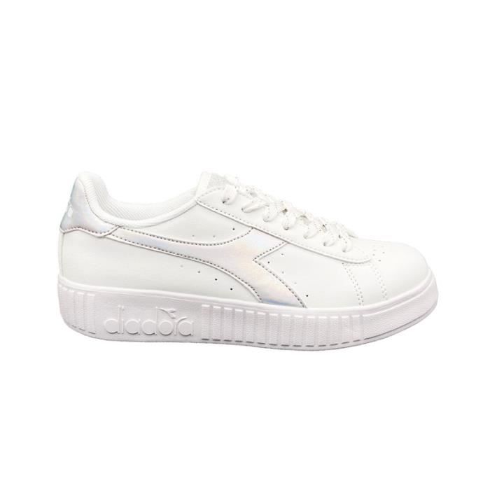 DIADORA GAME STEP SHINY SNEAKERS BIANCO ARGENTO 174366 C6103 38 BIANCO