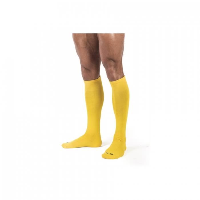 chaussettes chaussettes hautes foot socks jaune mr b