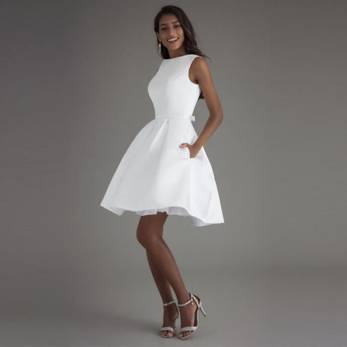 Robe blanche courte mariage on sale