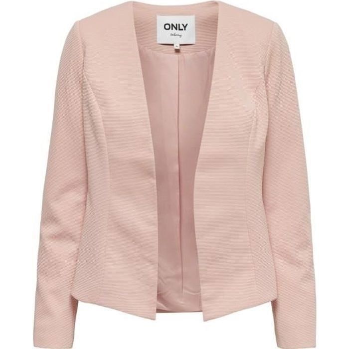 Veste Blazer femme Only Anna court rose smoke 32 Rose smoke Cdiscount Pret a Porter