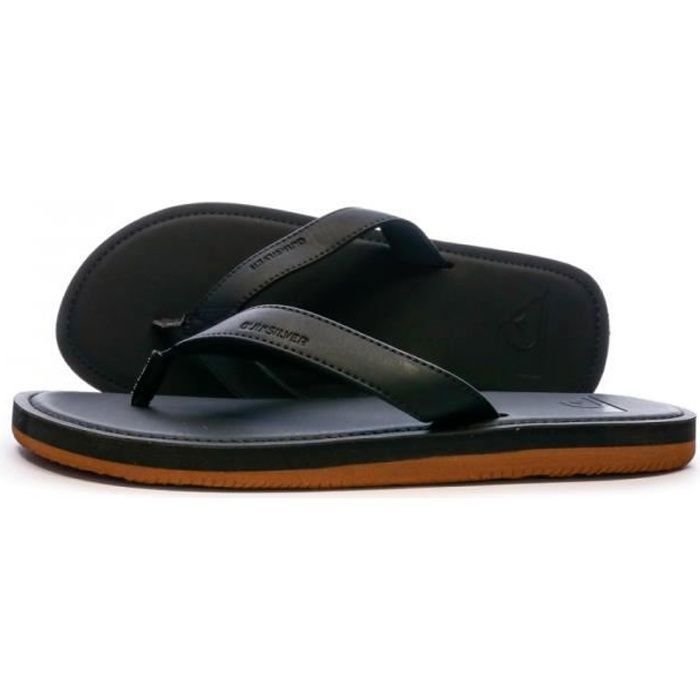 Tongs Homme - Quiksilver Molokai Nubuck - Noir - Antidérapantes