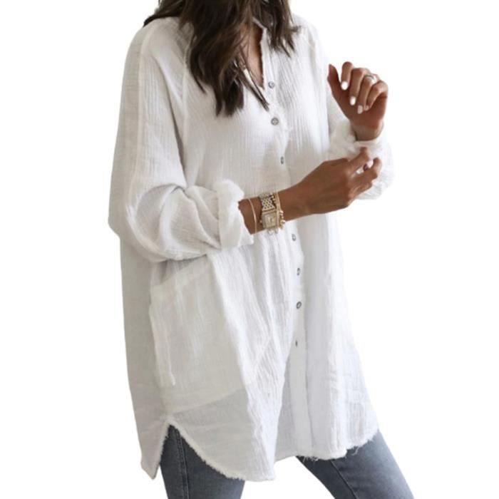 Chemise blanche online manche longue femme