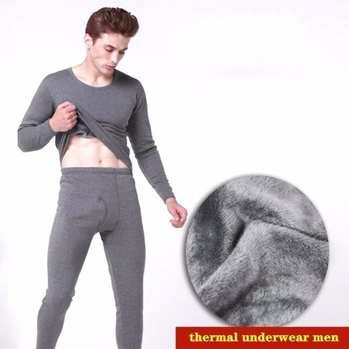 Sous-vêtement thermique pour homme Caleçon long pour homme Sous-vêtement  thermique épais d'hiver gray - Cdiscount Prêt-à-Porter