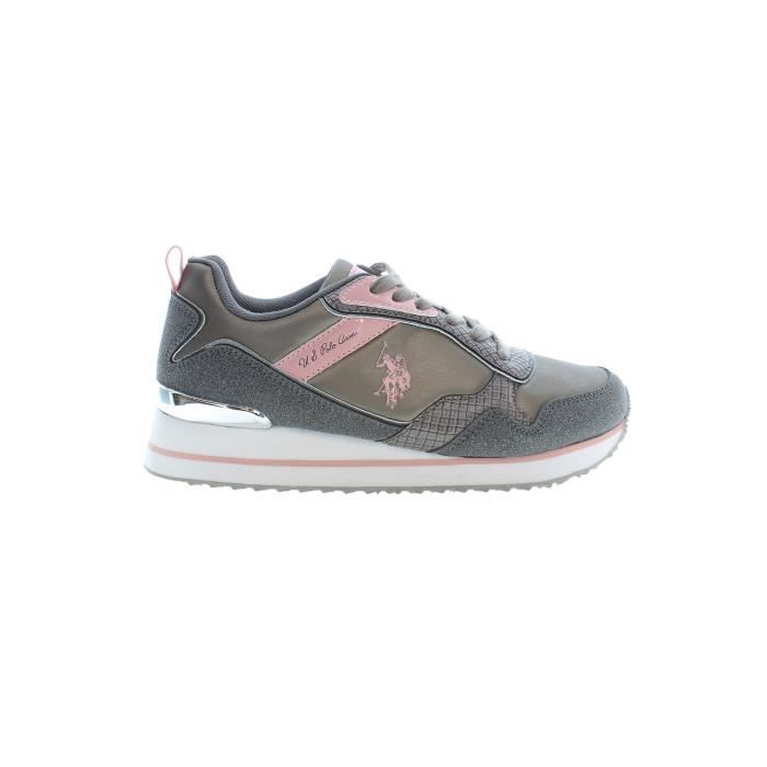 U.S. POLO ASSN. Basket Sneakers Femme Gris Textile SF14580