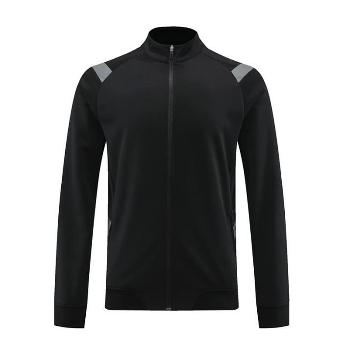 Veste de Sport Football Homme Manches Longues Veste Zippee d'entra?�nement Col Montant Tissu 