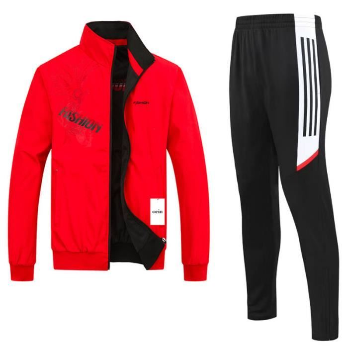 Survêtement Homme 2 Pièces Automne-Hiver - Veste Baseball Et Pantalon Jogging En Polyester