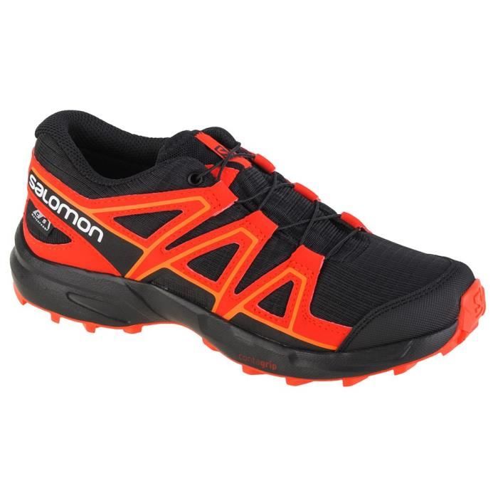 chaussures de running salomon speedcross cswp j noir - mixte/enfant - trail