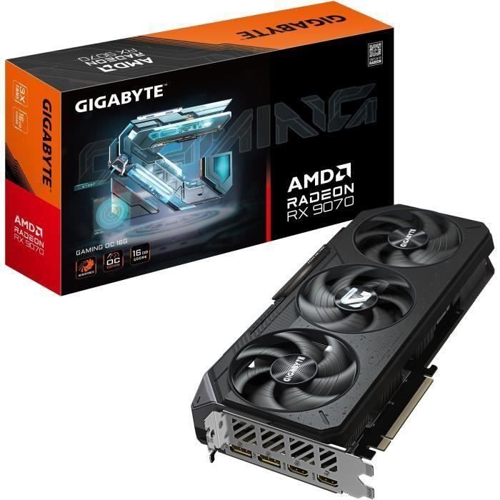 Carte Graphique GIGABYTE Radeon RX 9070 GAMING OC – 16 Go GDDR6, PCI-E 5.0 - vue 9